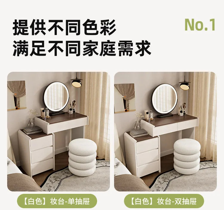 Girls Industrial Dressing Table Vanity Design Storage Organizer Dressing Table Mirror Light Mesa De Maquillaje Furnitures