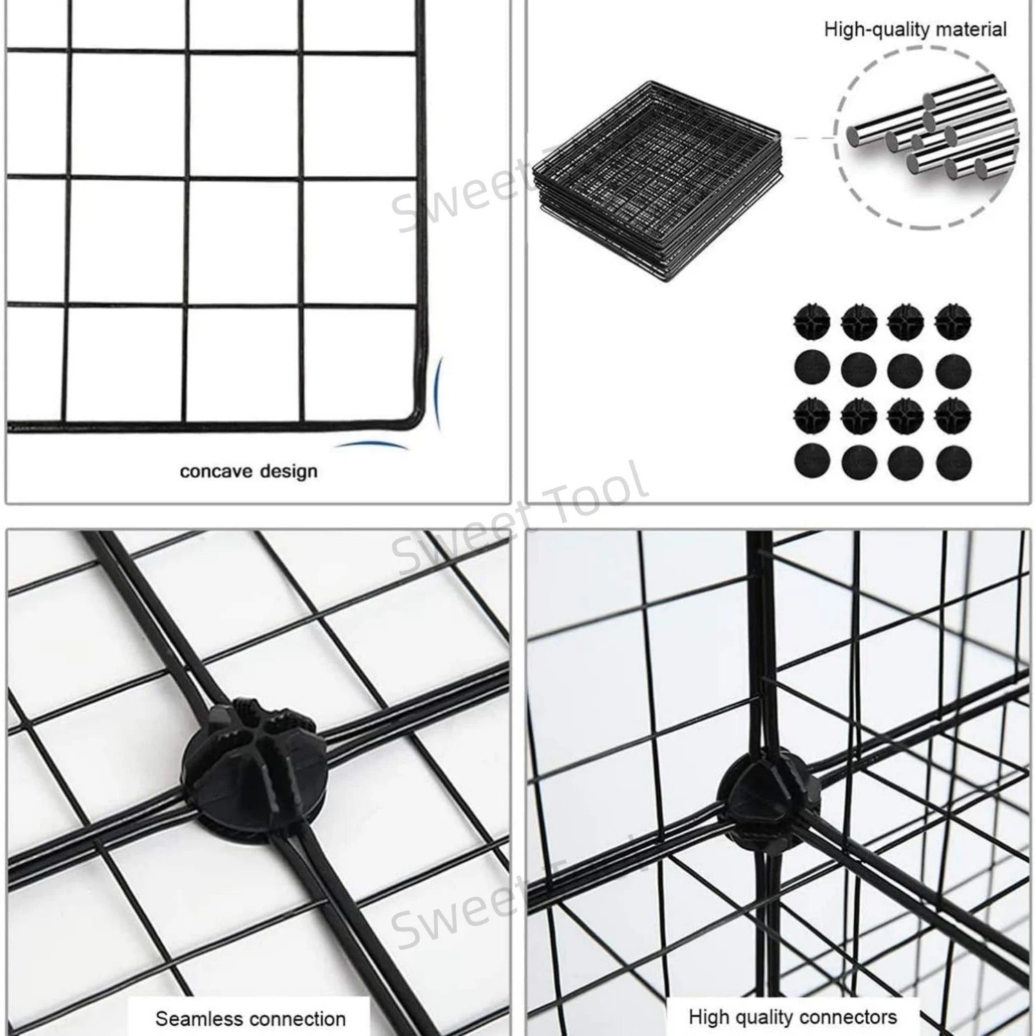 Wire Cube Storage 2-Cube Organizer Metal Grids Storage Bins Shelving Modular Bookshelf Shelf Closet Cabinet Ideal Bedroom Office