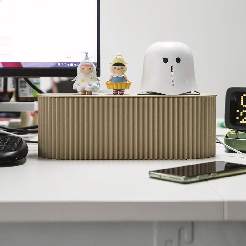 Wire Storage Box Large Capacity Data Plug Board Storage Box Desktop Cable Management Box Router Bracket