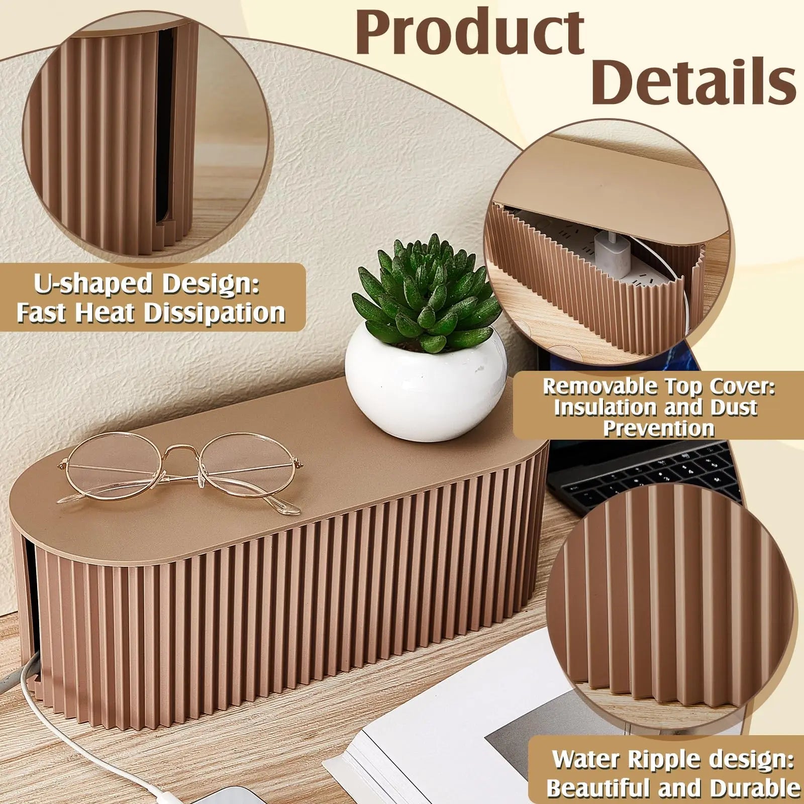 Wire Storage Box Large Capacity Data Plug Board Storage Box Desktop Cable Management Box Router Bracket