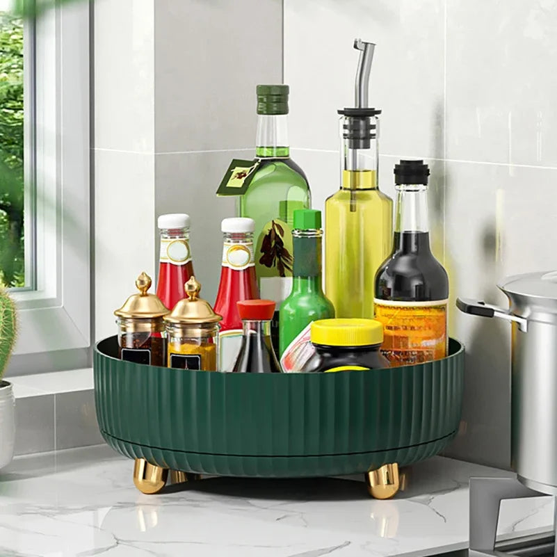 Makeup Perfume Organizer Tray 360° Rotating Lazy Susan, Spinning Organizer and Skincare & Cosmetics Storage with Large Capacity