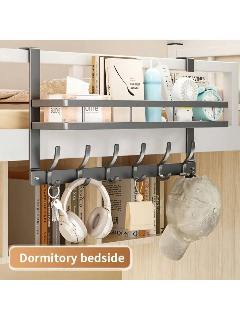 Easy-Install Over-The-Door Storage Rack - Multifunctional Metal Hooks for Bedroom, Bathroom & Kitchen Organization