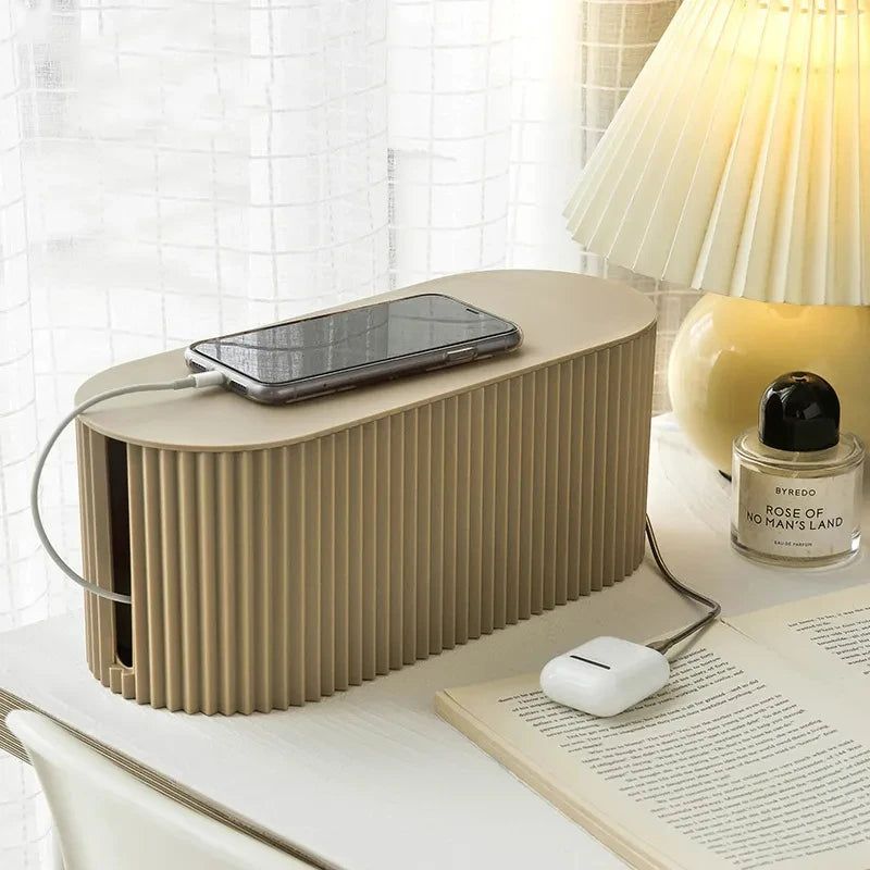 Wire Storage Box Large Capacity Data Plug Board Storage Box Desktop Cable Management Box Router Bracket