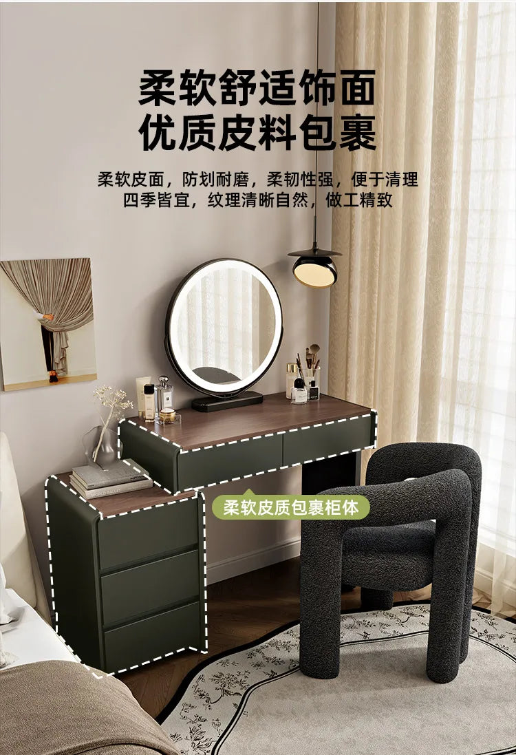 Girls Industrial Dressing Table Vanity Design Storage Organizer Dressing Table Mirror Light Mesa De Maquillaje Furnitures