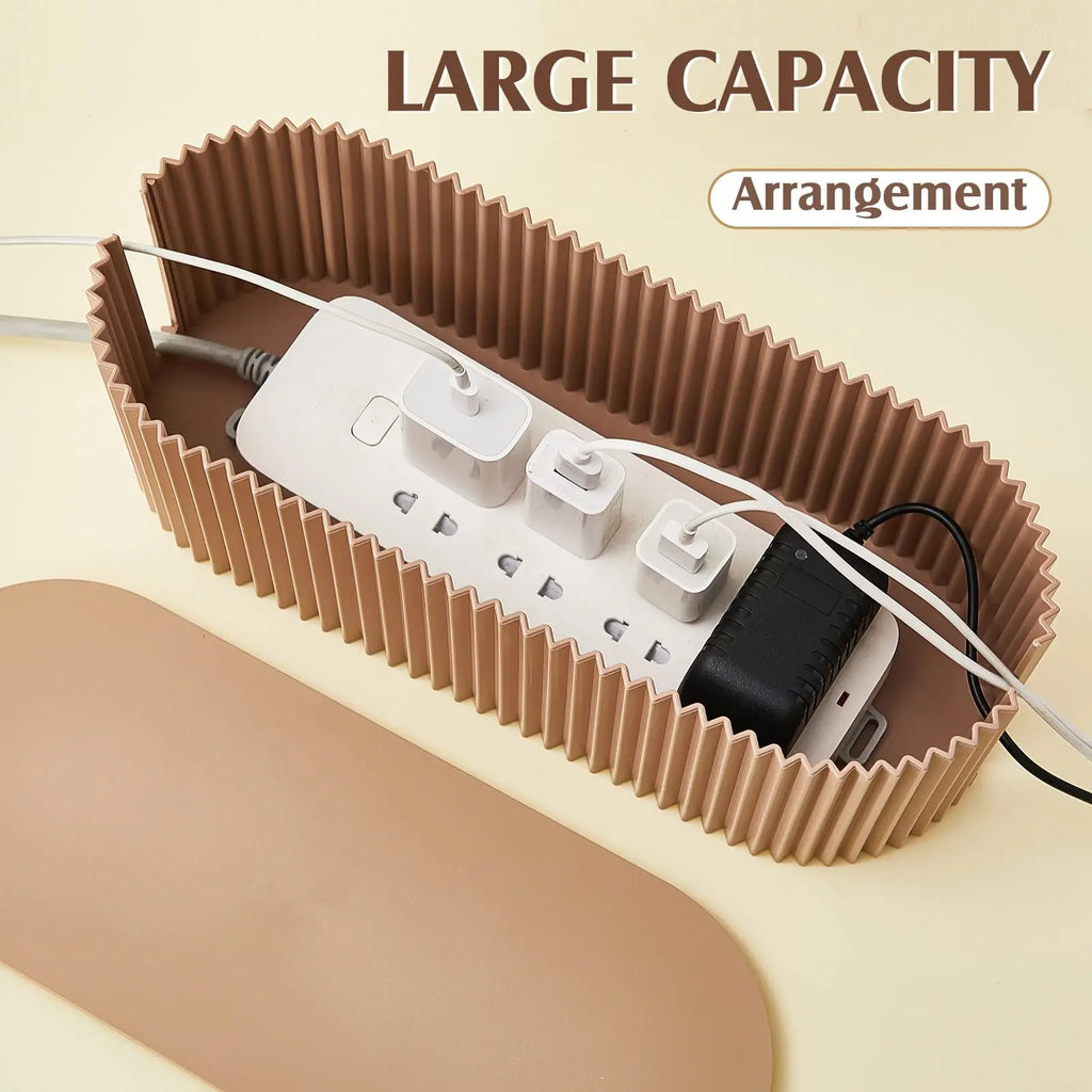 Wire Storage Box Large Capacity Data Plug Board Storage Box Desktop Cable Management Box Router Bracket