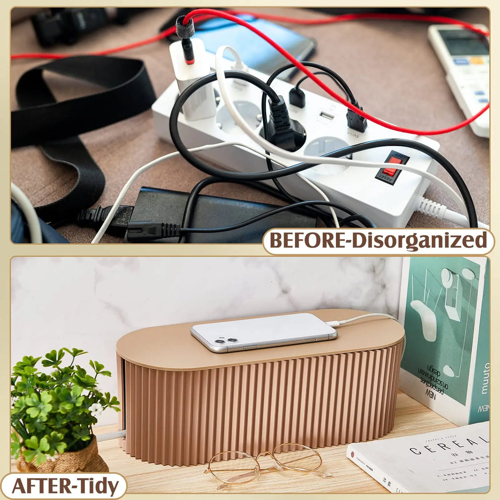 Wire Storage Box Large Capacity Data Plug Board Storage Box Desktop Cable Management Box Router Bracket