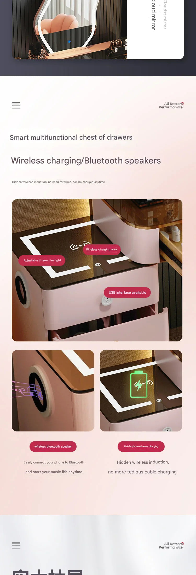 Corner Luxury Vanity Table European Organizer Cabinet Storage Bedroom Dressing Table Mirror Vestidores Lounge Suite Furniture