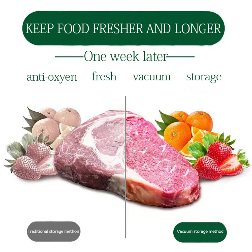 1 Rolls Vacuum Bags For Food, 500cm Per Roll,Reusable, BPA-free,Food Vacuum Sealer Bags For Vac Storage Meal Prep Sous Vide
