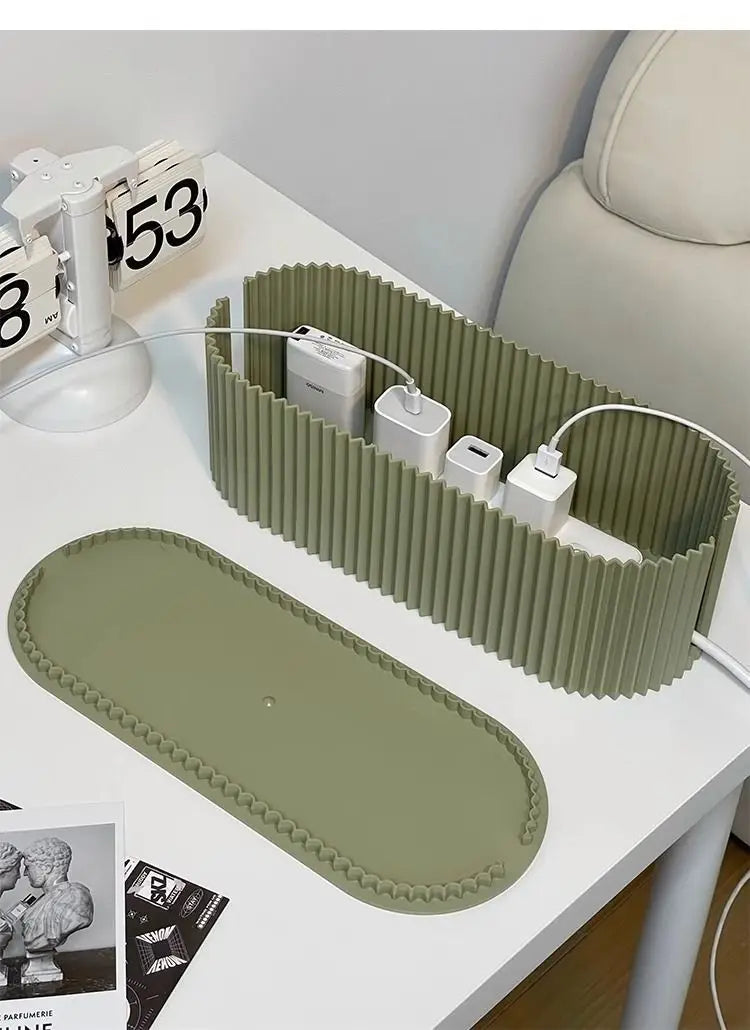 Wire Storage Box Large Capacity Data Plug Board Storage Box Desktop Cable Management Box Router Bracket