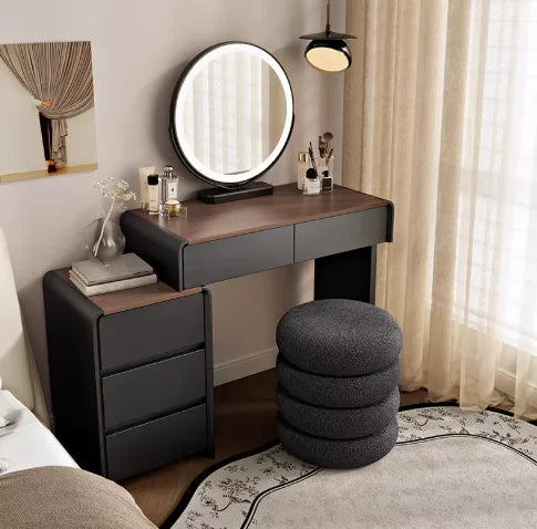 Girls Industrial Dressing Table Vanity Design Storage Organizer Dressing Table Mirror Light Mesa De Maquillaje Furnitures