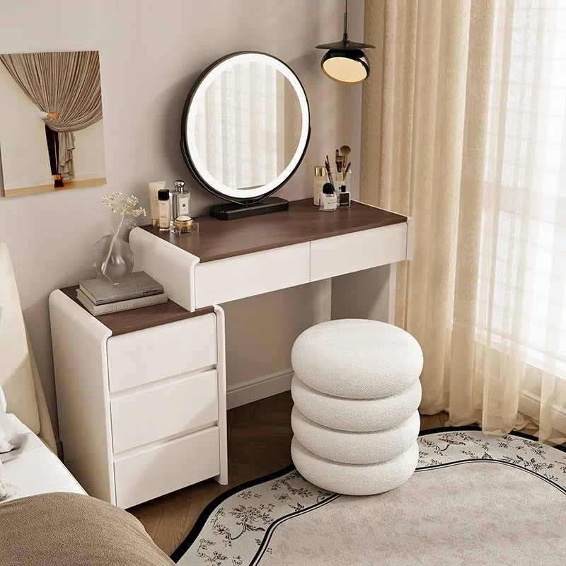 Girls Industrial Dressing Table Vanity Design Storage Organizer Dressing Table Mirror Light Mesa De Maquillaje Furnitures