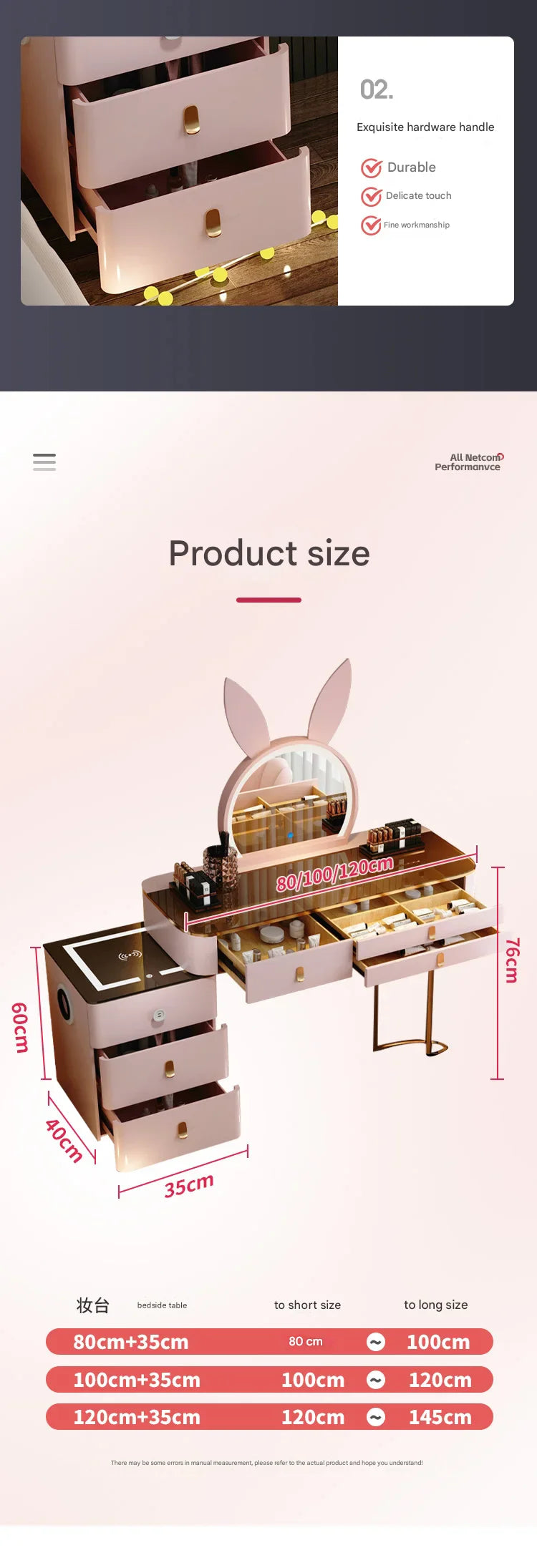 Corner Luxury Vanity Table European Organizer Cabinet Storage Bedroom Dressing Table Mirror Vestidores Lounge Suite Furniture