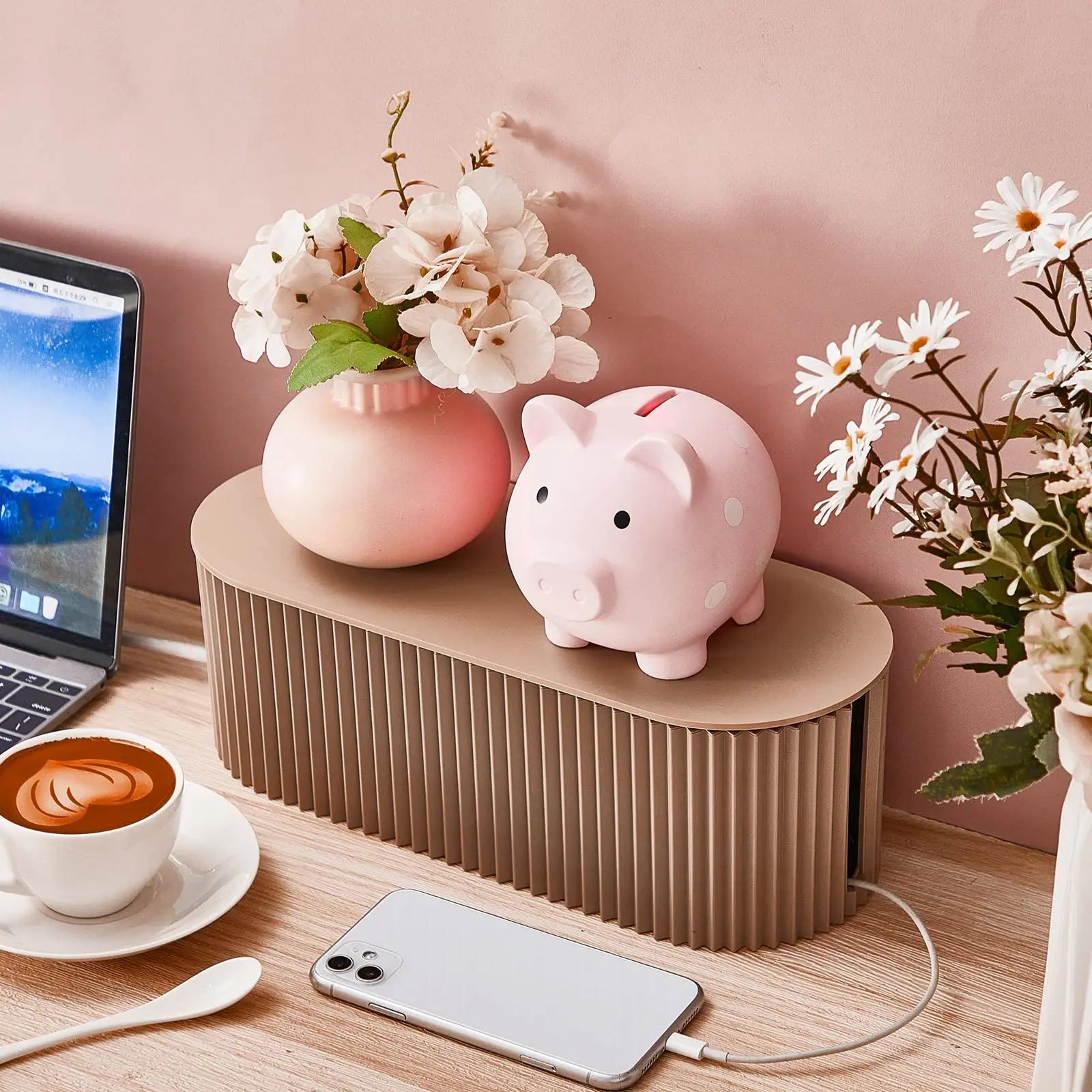 Wire Storage Box Large Capacity Data Plug Board Storage Box Desktop Cable Management Box Router Bracket