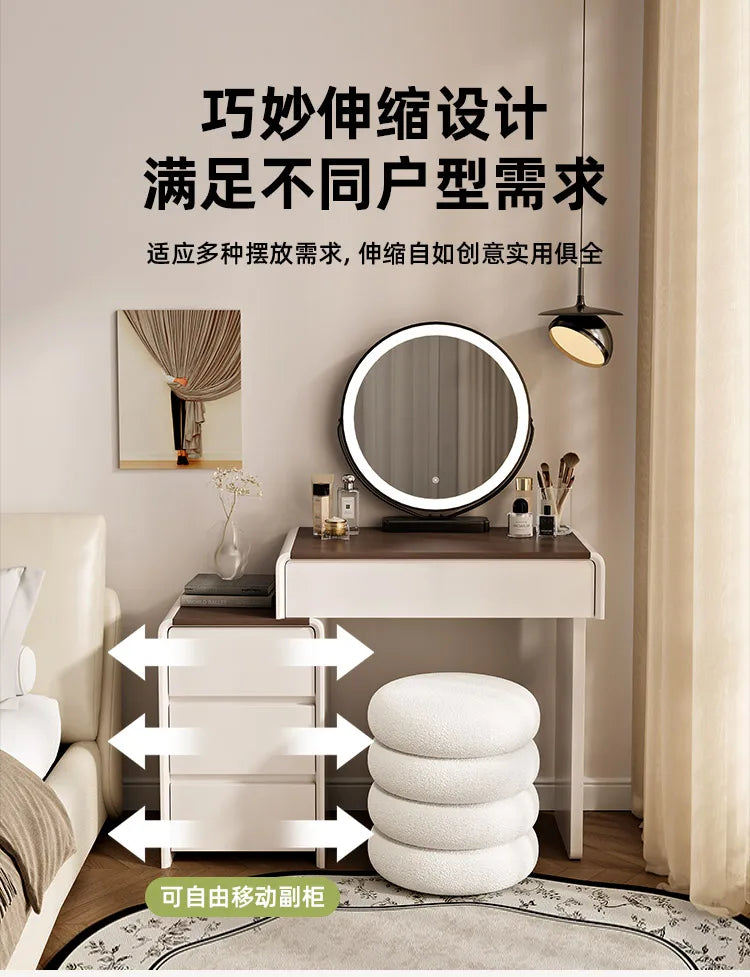 Girls Industrial Dressing Table Vanity Design Storage Organizer Dressing Table Mirror Light Mesa De Maquillaje Furnitures