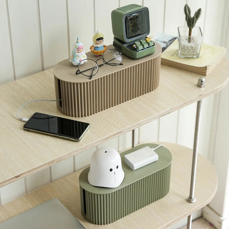 Wire Storage Box Large Capacity Data Plug Board Storage Box Desktop Cable Management Box Router Bracket