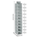Hanging Shoe Organizer 10-Layer Heavy Duty Non-woven Hanging Shoe Rack Foldable Space Saving Shoe Storage Shelf Clothes Hat