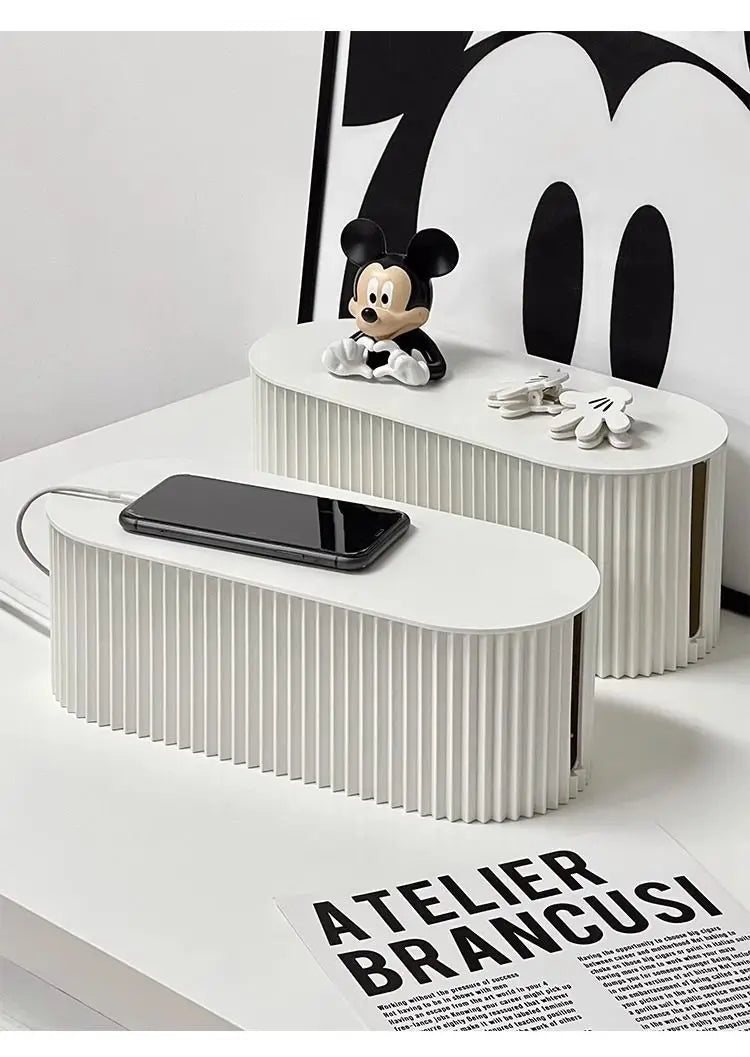 Wire Storage Box Large Capacity Data Plug Board Storage Box Desktop Cable Management Box Router Bracket