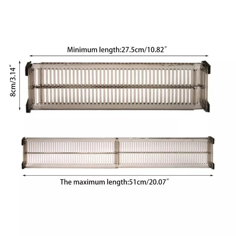 1pair/set Adjustable Clapboard Drawer Divider Partition DIY Durable Storage Organiser Wardrobe Closet Punch-free Separator