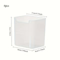 6Pcs Clear Refrigerator Storage Bins with Handles, Bpa-Free Food Organizer Boxes for Fridge & Kitchen Counter