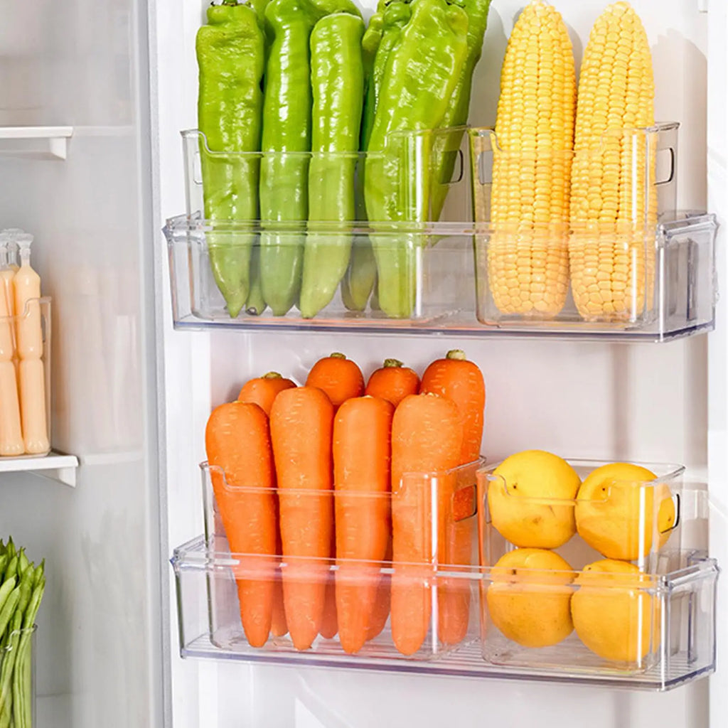 Refrigerator Side Door Storage Box Food Vegetable Fruit Eggs Fresh Organizer Household Kitchen Fridge Containers Storage  Boxes