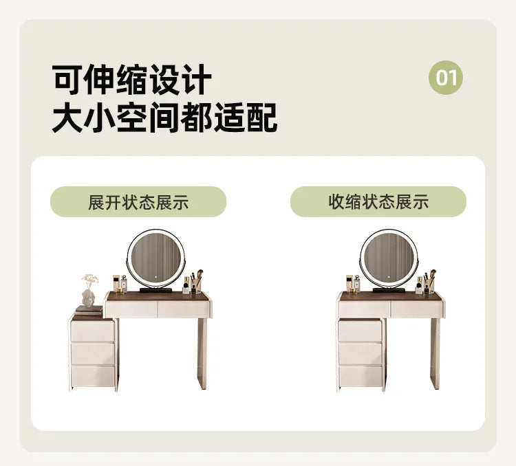 Girls Industrial Dressing Table Vanity Design Storage Organizer Dressing Table Mirror Light Mesa De Maquillaje Furnitures