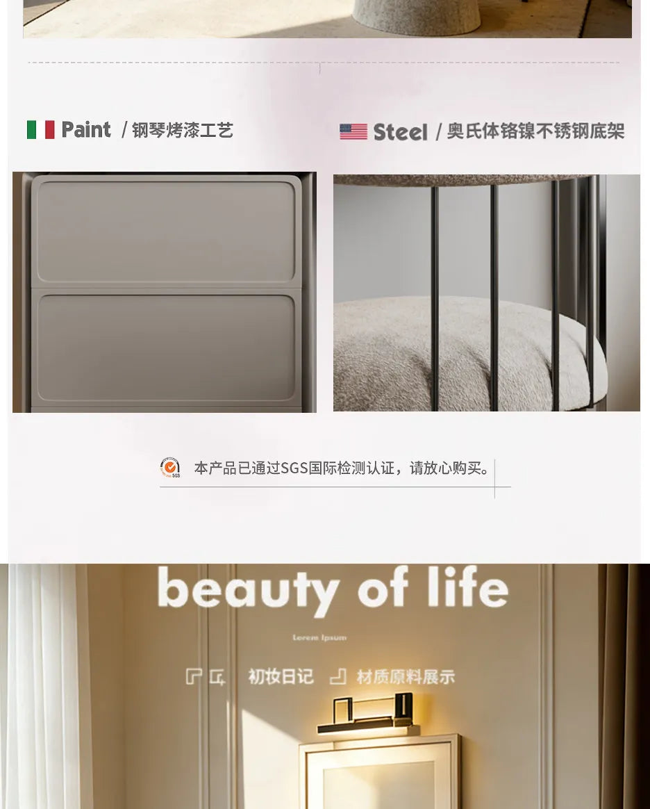 Nordic European Vanity Table Light Luxury Apartment Makeup Table Organizer Decorative Coiffeuse Storage Bedroom Furniture