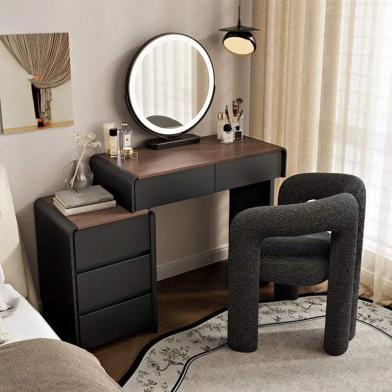 Girls Industrial Dressing Table Vanity Design Storage Organizer Dressing Table Mirror Light Mesa De Maquillaje Furnitures