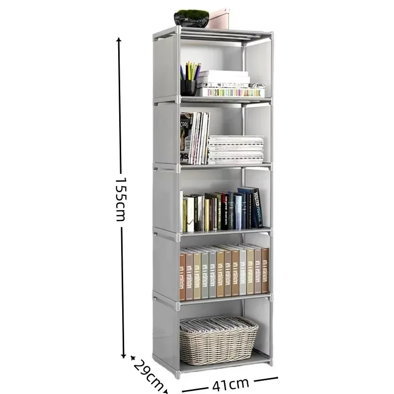Book Shelf Storage Shelves Tool-Free Assembly Kids Bookshelf Bookcase Cube Storage Organizer for Kids Room Living Room Office