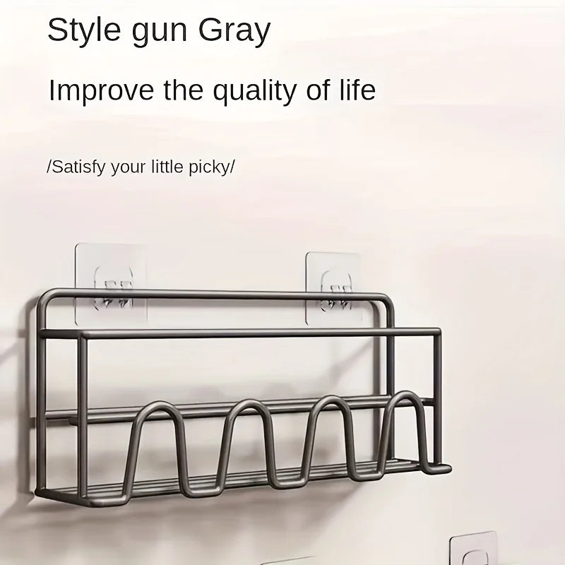 Over-The-Door Metal Shoe Rack - Sturdy Carbon Steel, Space-Saving Slipper Storage Box with Drainage, Easy to Install, Perfect for Bathroom and Home Storage, Space-Saving Shelf | Modern Shoe Rack | Sturdy Shoe Rack, Shoe Stora