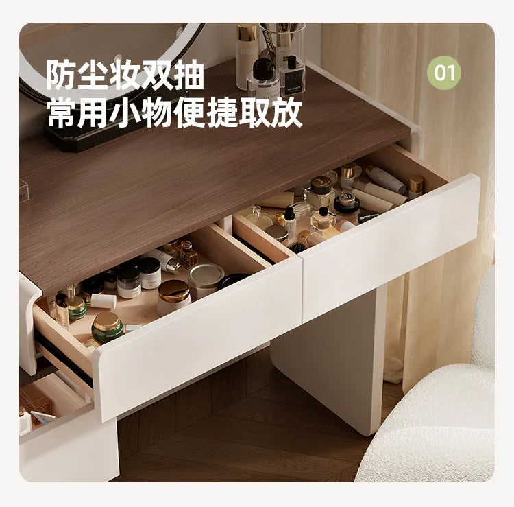 Girls Industrial Dressing Table Vanity Design Storage Organizer Dressing Table Mirror Light Mesa De Maquillaje Furnitures