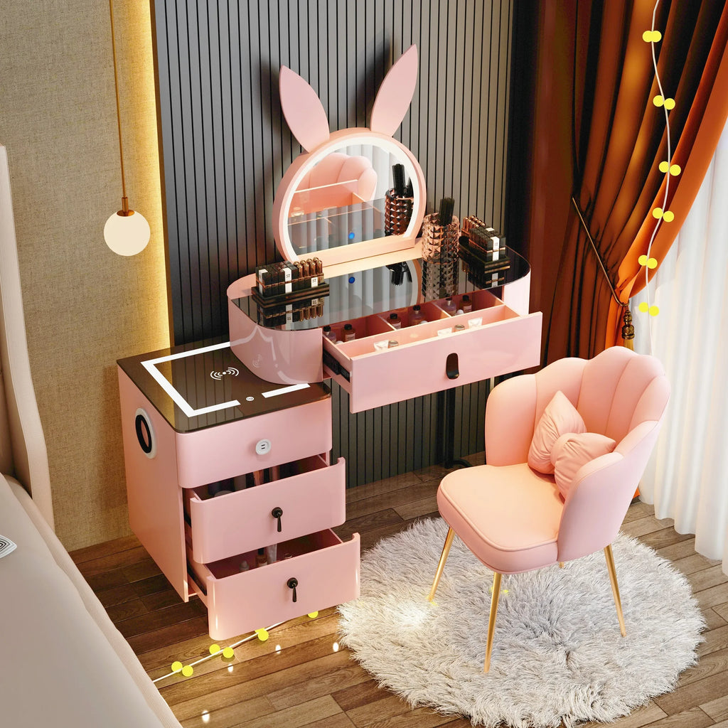 Corner Luxury Vanity Table European Organizer Cabinet Storage Bedroom Dressing Table Mirror Vestidores Lounge Suite Furniture