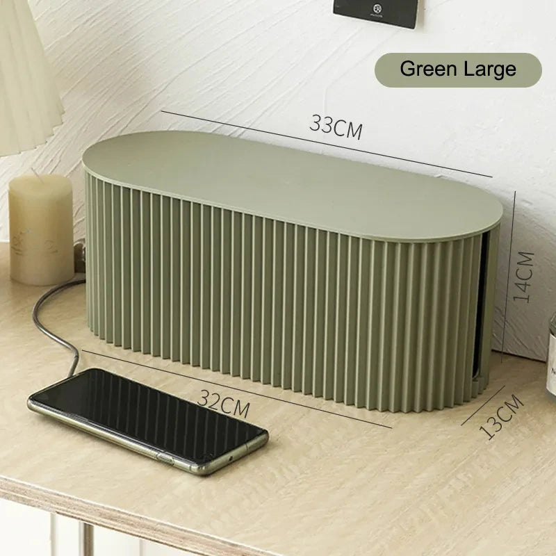 Wire Storage Box Large Capacity Data Plug Board Storage Box Desktop Cable Management Box Router Bracket
