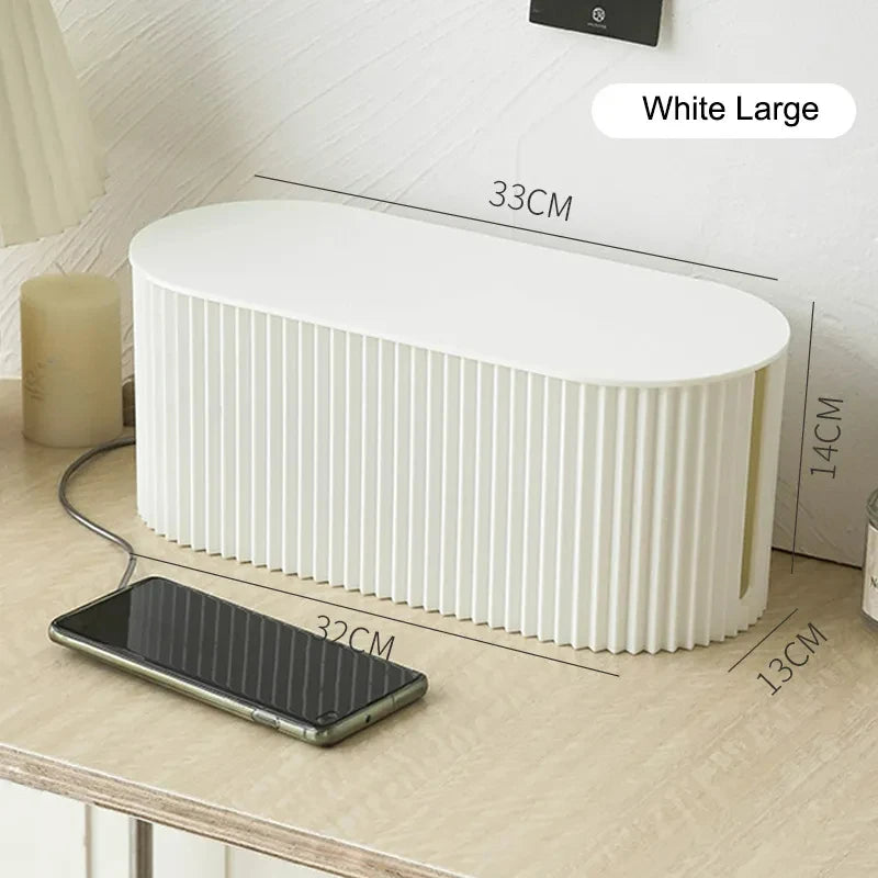 Wire Storage Box Large Capacity Data Plug Board Storage Box Desktop Cable Management Box Router Bracket