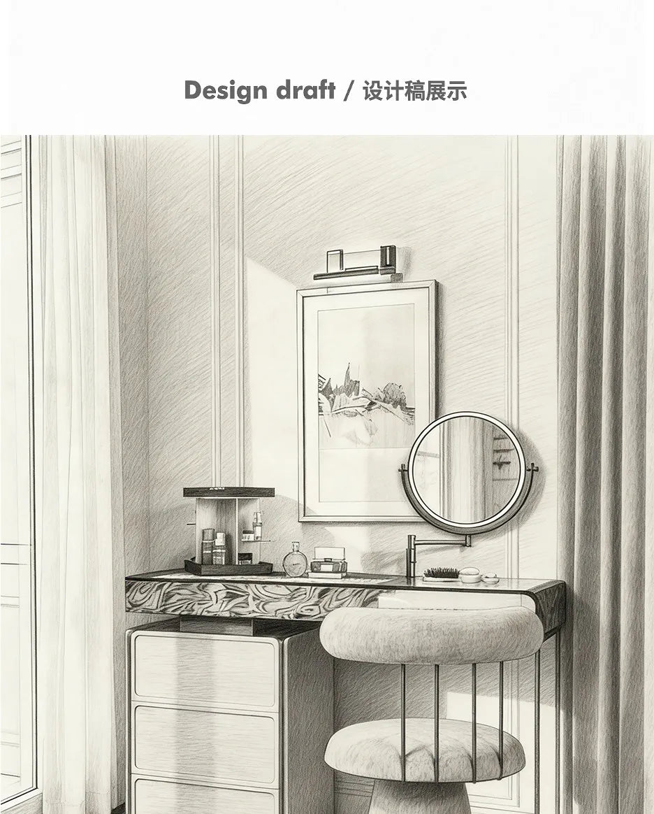Nordic European Vanity Table Light Luxury Apartment Makeup Table Organizer Decorative Coiffeuse Storage Bedroom Furniture