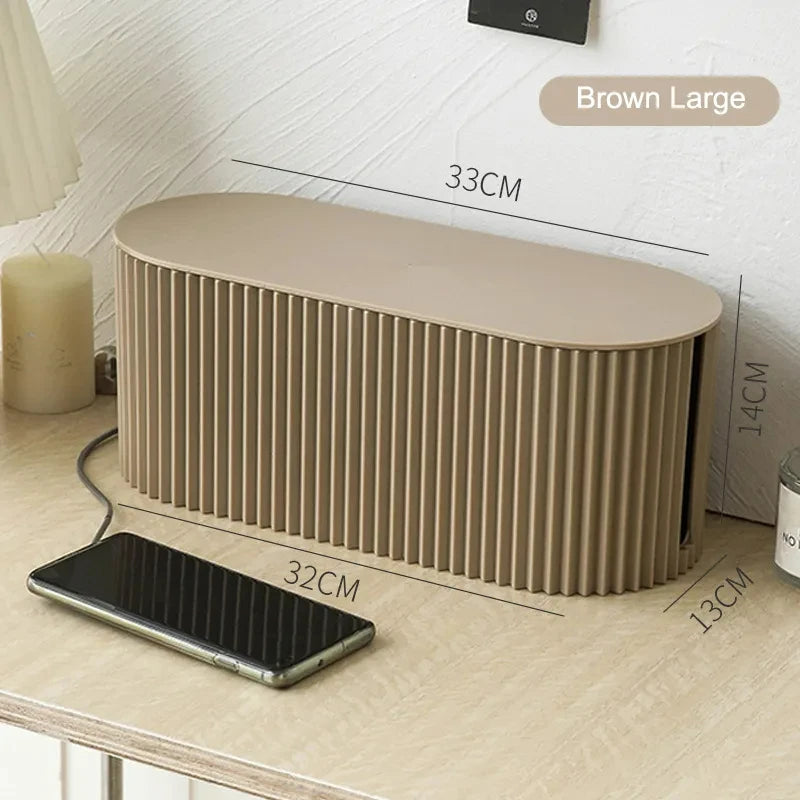 Wire Storage Box Large Capacity Data Plug Board Storage Box Desktop Cable Management Box Router Bracket