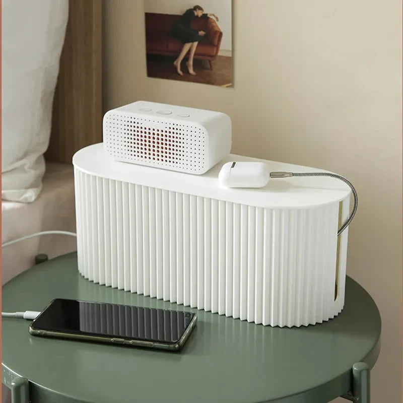 Wire Storage Box Large Capacity Data Plug Board Storage Box Desktop Cable Management Box Router Bracket