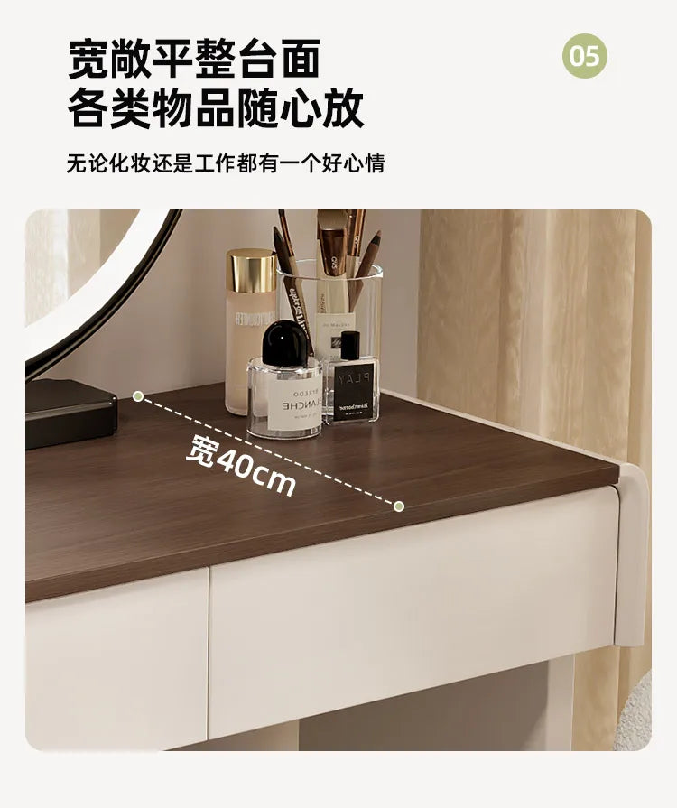 Girls Industrial Dressing Table Vanity Design Storage Organizer Dressing Table Mirror Light Mesa De Maquillaje Furnitures