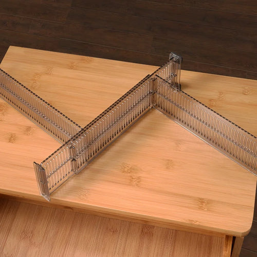 1pair/set Adjustable Clapboard Drawer Divider Partition DIY Durable Storage Organiser Wardrobe Closet Punch-free Separator